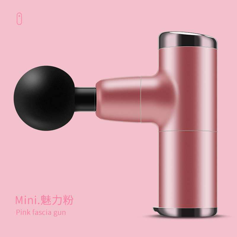 (2개) 미니 근막 총 울트라 작은 포켓 휴대용 전기 마사지 잡아 근육 이완 진동 마사지 침묵 피트니스 총
