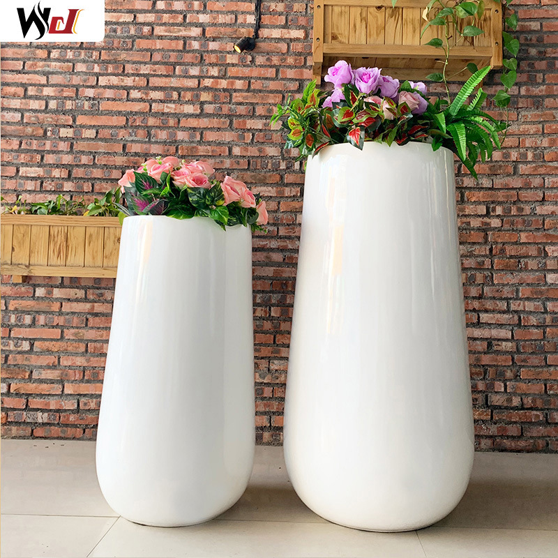 Fiberglass Special-Shaped Flower Pots Combination Flower Vases and Planters for Shopping Mall Sales Offices, Large Floor Vases, Business Gifts