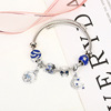 Bracelet for beloved, blue pendant stainless steel, accessory