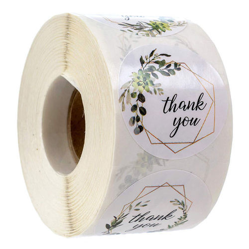 Wholesale cross-border 1 inch thank you stickers self-adhesive sticker labels 500 pcs/roll