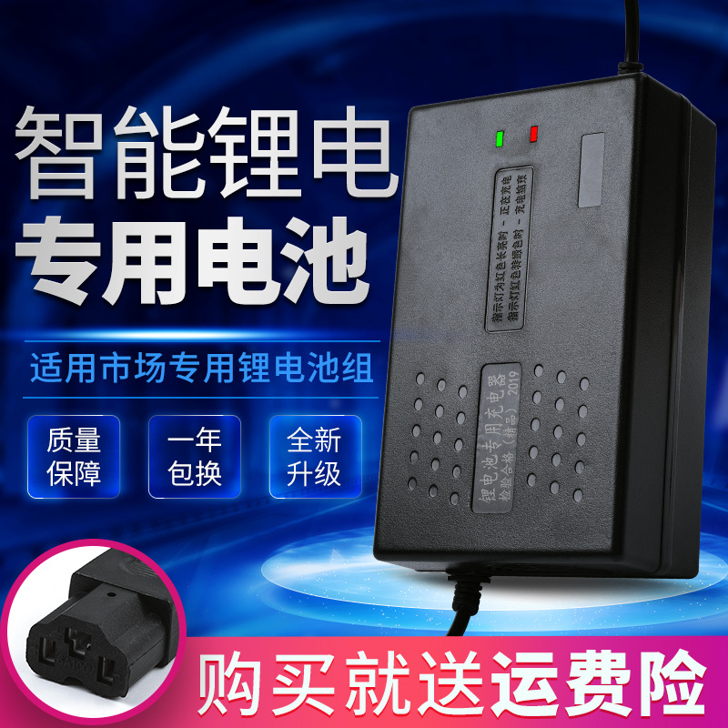 充电器24V磷酸铁锂聚合物电动车锂电池29.4V8A2A5A10A电瓶车