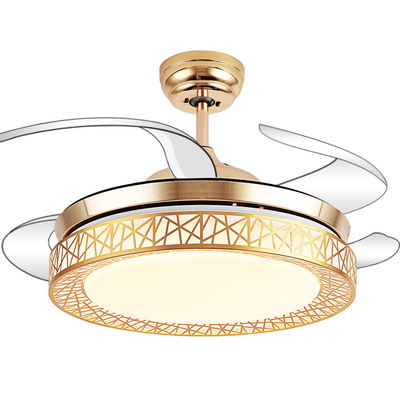 特价led餐厅吸顶灯隐形风扇灯客厅卧室家用现代简约变频风扇吊灯|ru