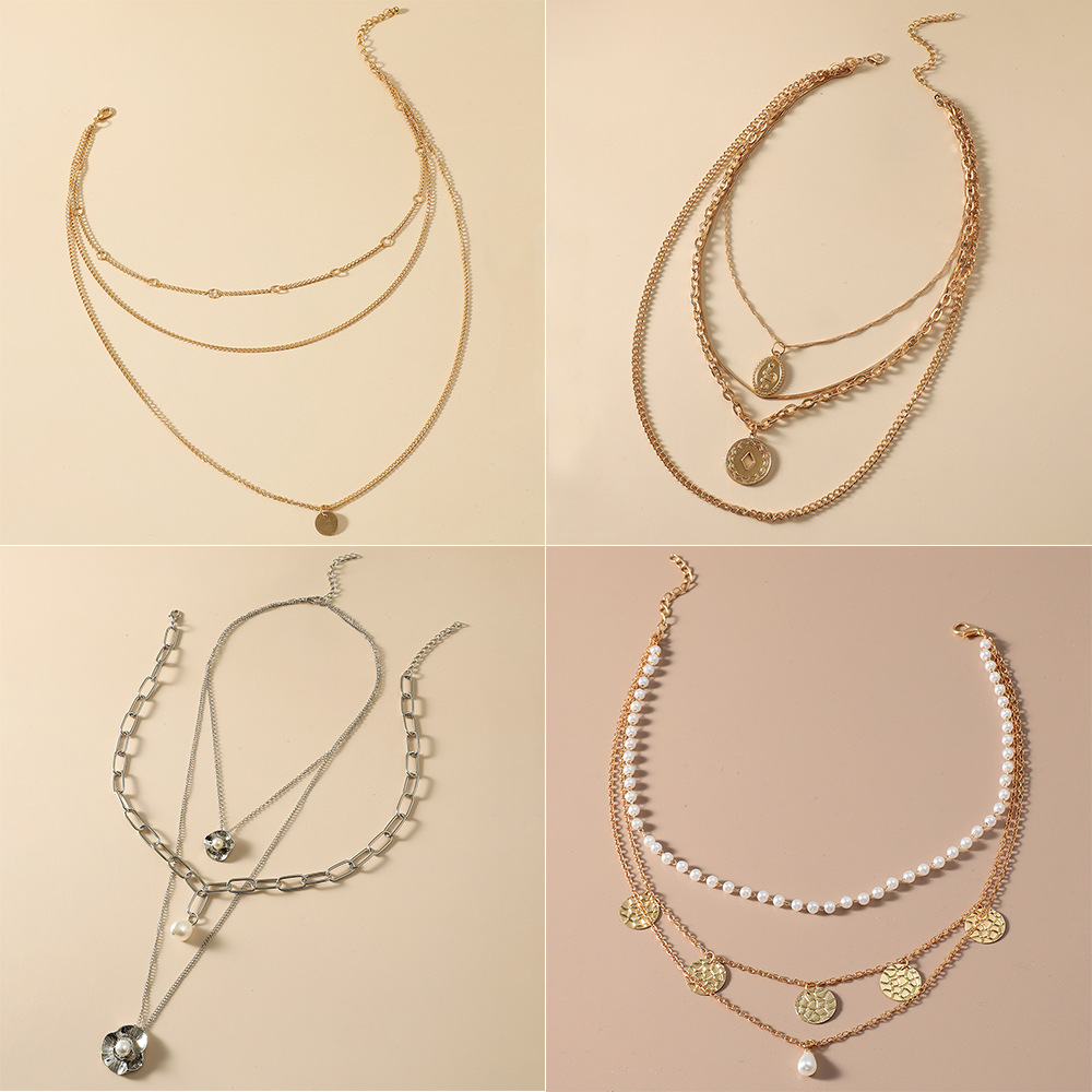 Hot Selling Multi-layer Hip Hop Metal Thick Chain Long Necklace display picture 10