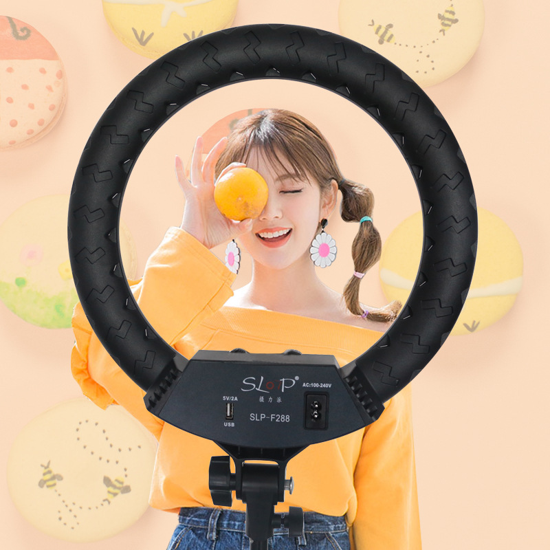 摄力派14寸LED补光灯网红手机直播支架自拍美容美颜环形摄影灯