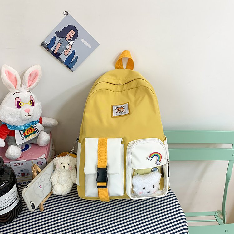 Koreanische Student Hit Farbe Rucksack Weiche Schultasche display picture 136