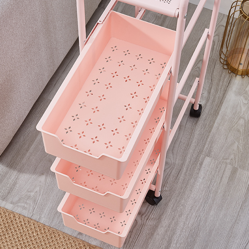 廚房置物架夾縫收納落地多層帶輪可移動蔬菜抽拉式冰箱窄縫小推車