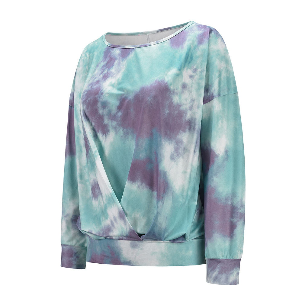 Nihaostyle Clothing Wholesale new long-sleeved tie-dye top NSHYG66731