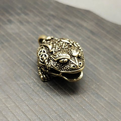 Pure copper three-legged golden toad bell car keychain brass toad car pendant copper coin fortune bell pendant wholesale