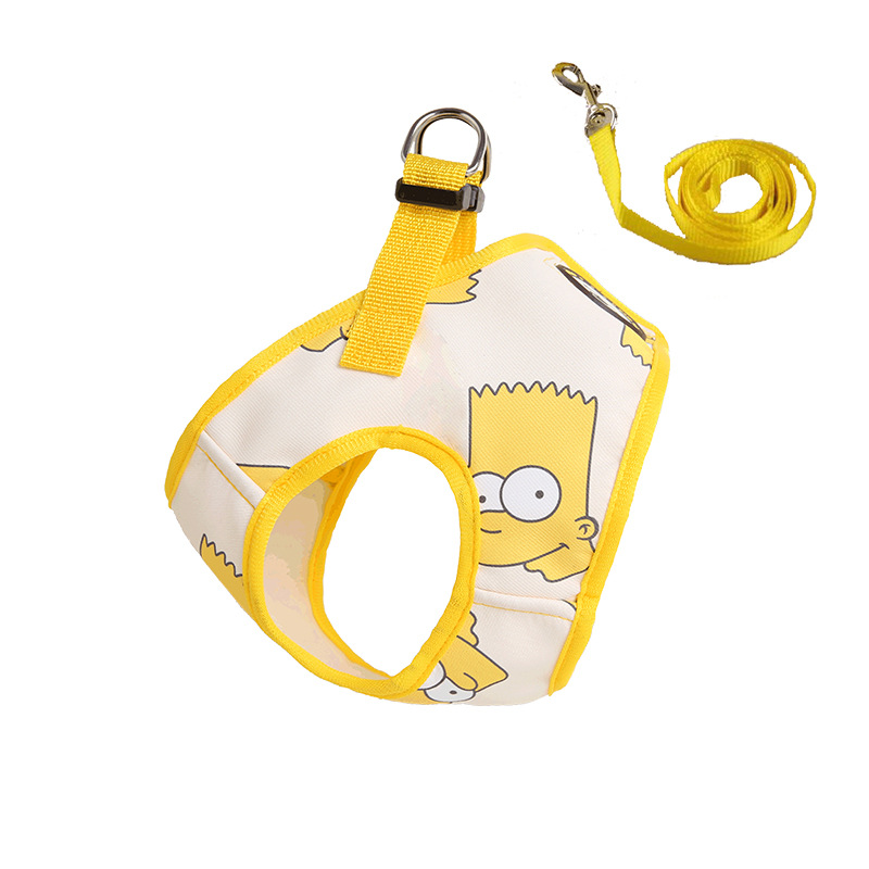 Productos para mascotas ropa para gatos cinturón de pecho chaleco tipo perrito cuerda de tracción personalizada transpirable ligera
