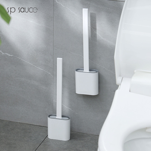 Japanese simple gap toilet brush without dead corners toilet silicone brush wall-mounted bathroom household cleaning brush
