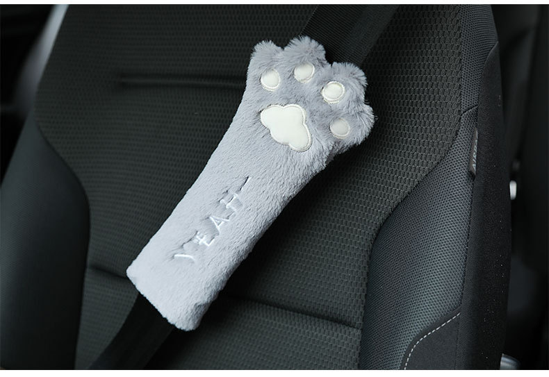 Car Plush Headrest Pillow Cute Cat Claw Car Neck Pillow Pillow Pillow Fashion Advanced Sense Car Interior Decoration Waist Pillow