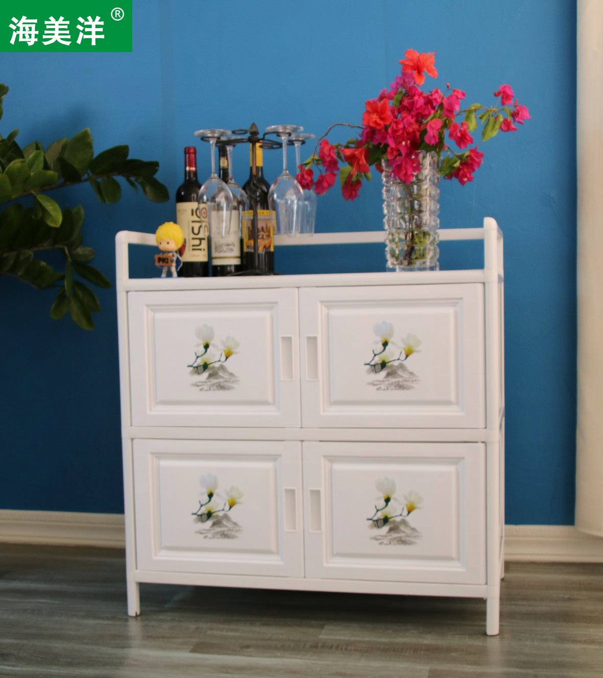 鋁合金餐邊櫃廚房櫃子儲物櫃收納櫃簡易家用碗櫃台面經濟型小櫥櫃