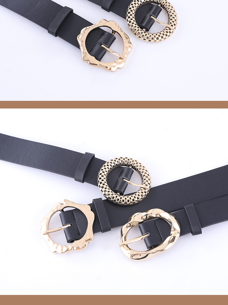 New Punk Belt Ladies Fashion Buckle Combination Wide Belt Casual Decorative Belt Women Wholesale Nihaojewelry display picture 5