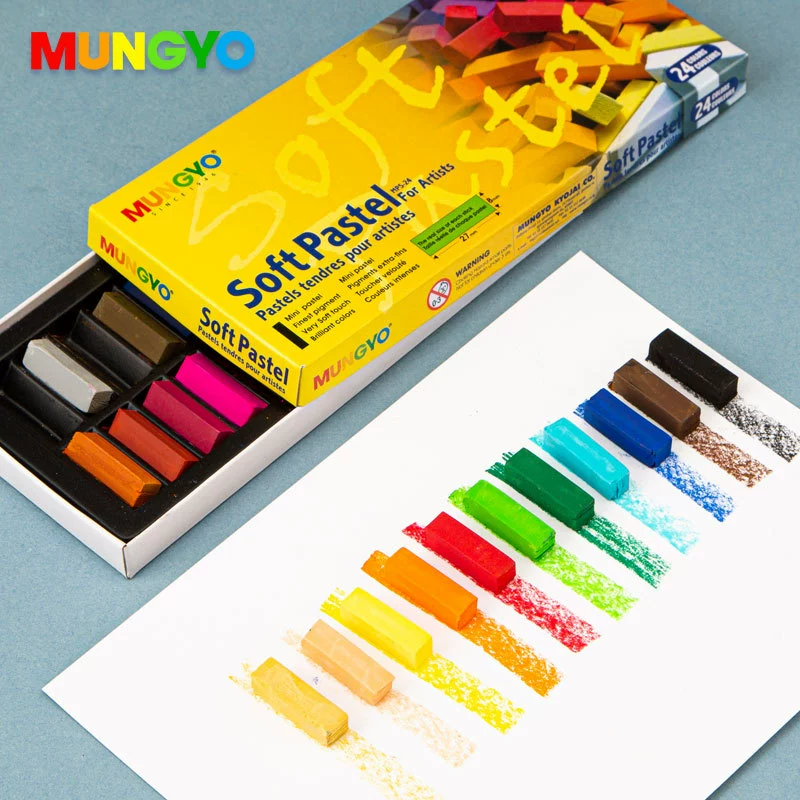 П Painted pigment chalk, 48 colors, 24 colors, for beginners