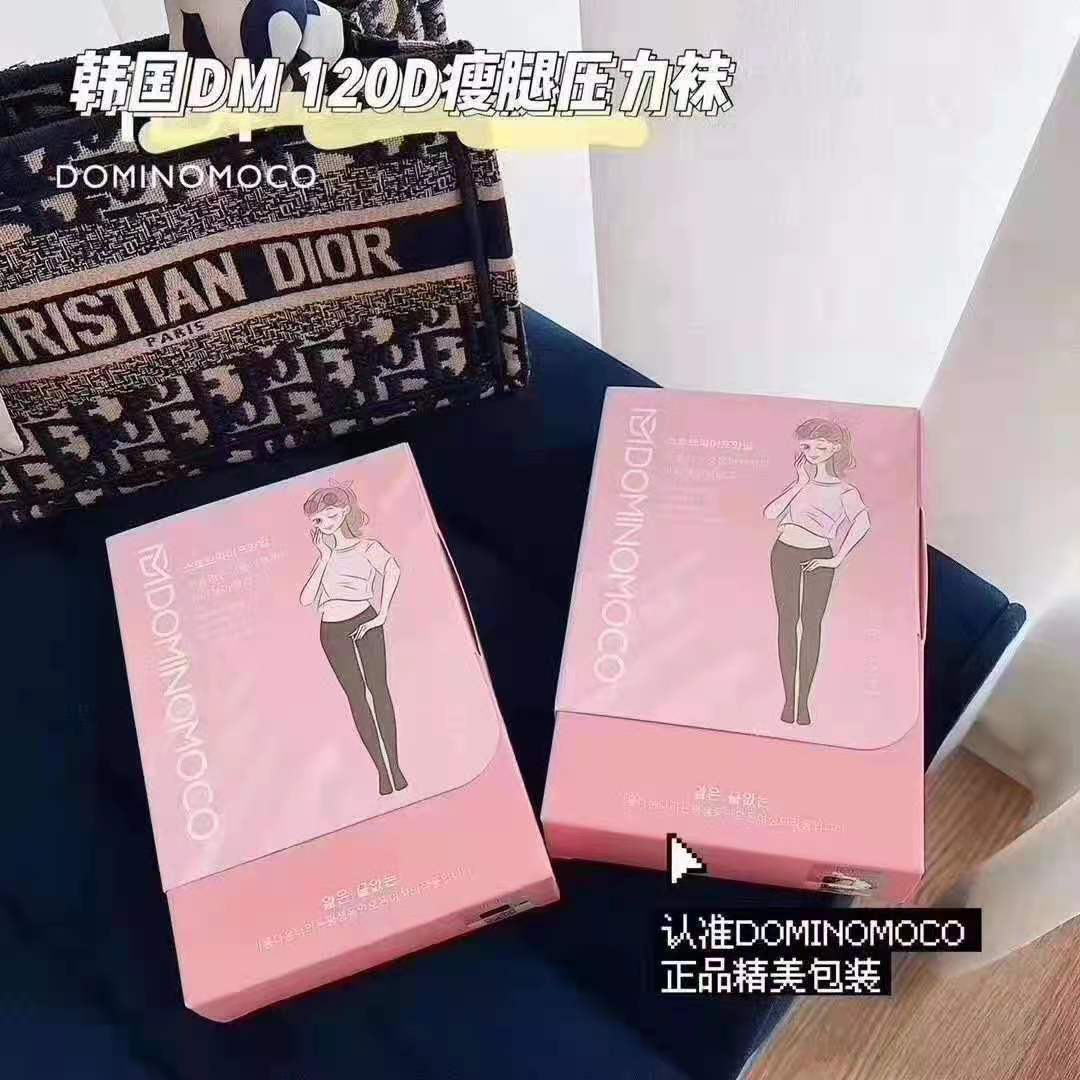 韩国DM显瘦腿袜防滑按摩120D正品压力袜秋冬款打底连裤袜收腹提臀|ms