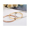 Glossy ring for beloved stainless steel, trend fashionable accessory, Korean style, simple and elegant design, three colors