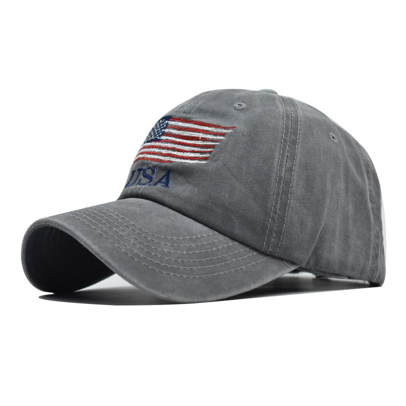 Unisex Hip-hop Retro Streetwear American Flag Curved Eaves Baseball Cap display picture 5