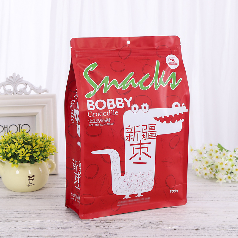 定作铝箔包装袋八边封坚果零食塑料自立自封袋休闲食品包装袋