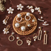 Advanced fashionable universal earrings from pearl, flowered, high-quality style, internet celebrity