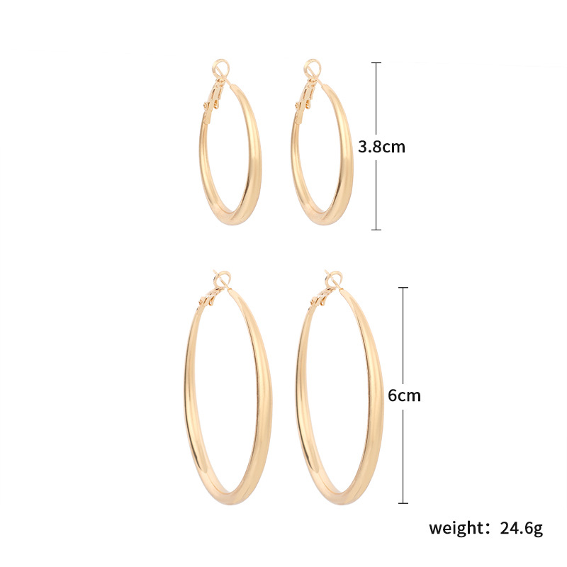 New Trendy Ear Hoop Earrings Feminine Ring Exaggerated Large Hoop Earrings Wholesale Nihaojewelry display picture 16