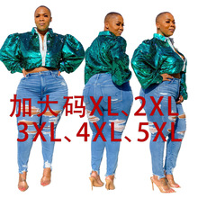 跨境HSF2381 亚马逊跨境欧美大码女装个性破洞修身弹力牛仔小脚裤