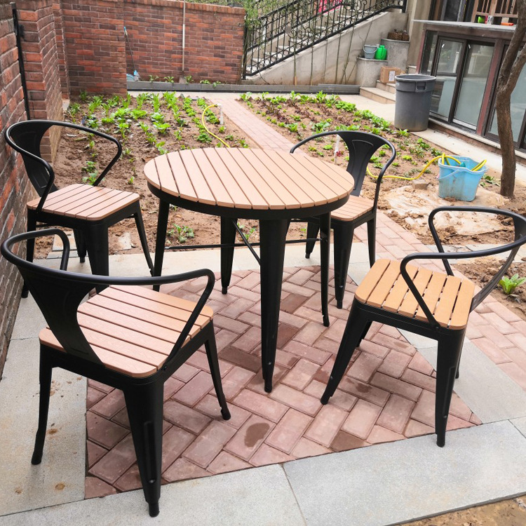 Cafe Outdoor Food Table Chair Combination Terrace Garden Outdoor Shop Milk Tea Shop Outdoor Leisure Outdoor Table