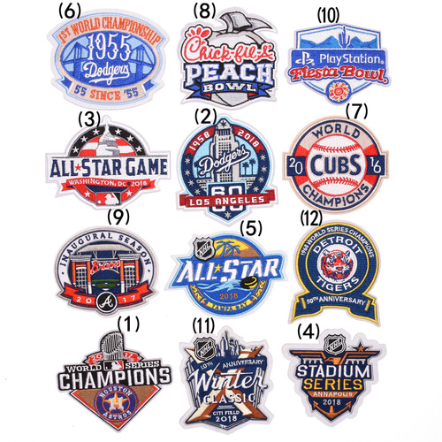 Embroidered Baseball Team Logo LOGO Patch Embroidered Badge Animal Adhesive Embroidered Badge Available in Pictures