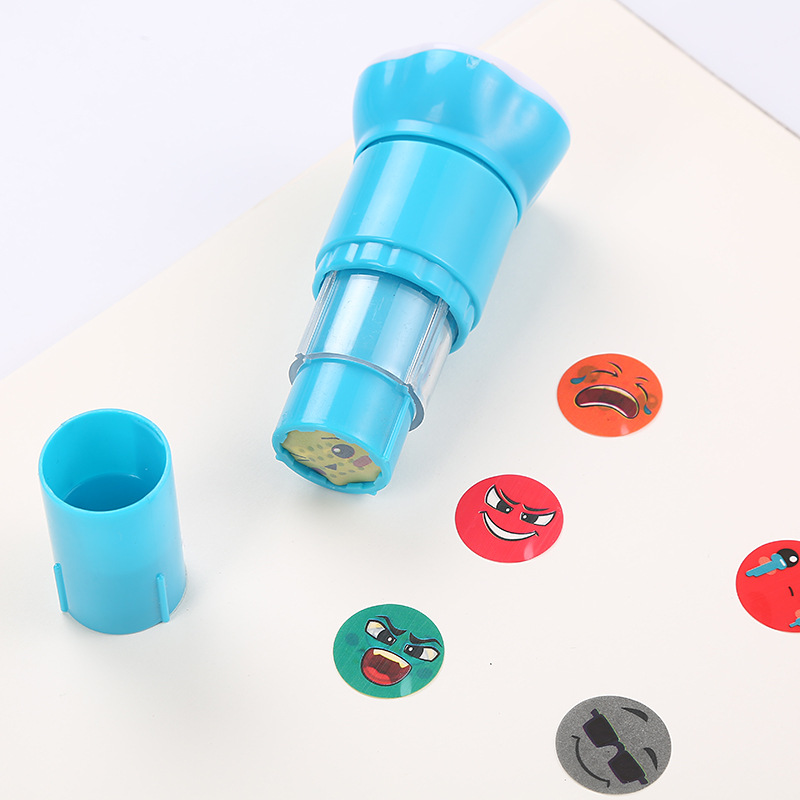 Sello de juguete para niños sello adhesivo transparente etiqueta adhesiva sello de dibujos animados sello de aliento de jardín de infantes