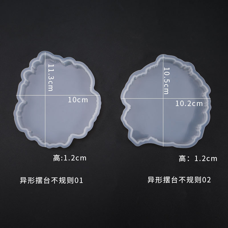 Yu Meiren DIY Crystal epoxi molde especial en forma de onda irregular posavasos decoración de la tabla molde decorativo de silicona molde