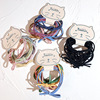 Base hair rope with bow, set, simple and elegant design, Korean style