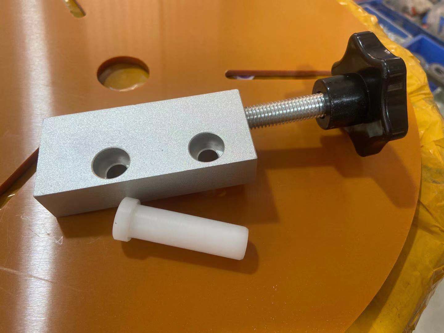 口罩机后端料架部件 鼻梁条放线架附件 图号01-01-13铝合金刹车器