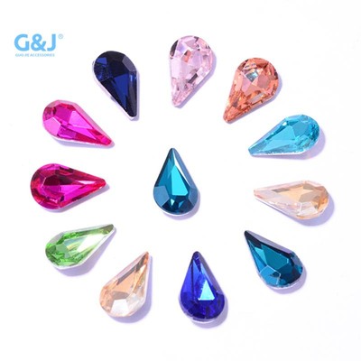 Manufactor Direct selling Teardrop-shaped Glass Rhinestone Diamond shaped tip at the end diy Sticker Drill Hairdressing Accessories