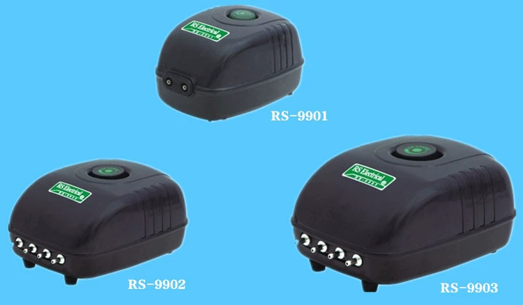 日胜 RS9901/9902/9903/8801/9801 регулируемый кислородный насос четырехотверстный нержавеющий насос кислородный насос аквариум