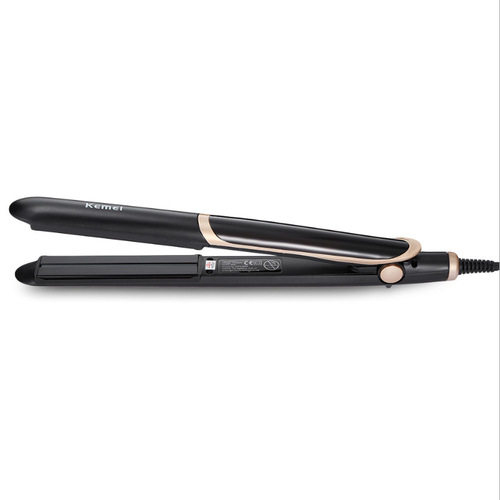 Factory direct sales Kemei KM-2219 infrared splint ion hair straightener DIY curly hair straightener hot sale