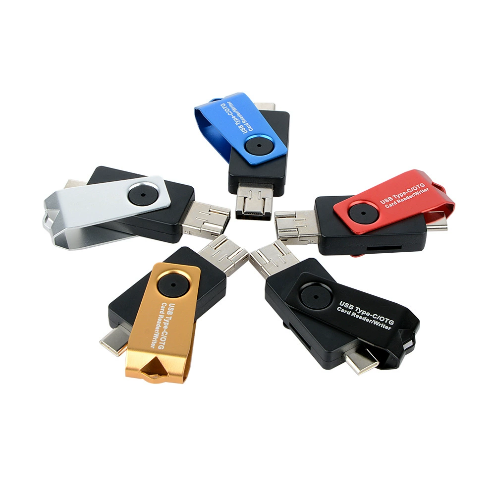 DM-HC46 тройной один Micro+Type-C+USB 2.0 считыватель TF-карт для Android телефона и компьютера универсальный