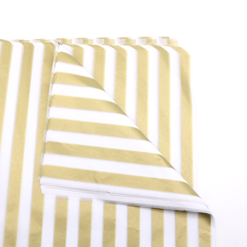 Suministro directo de fábrica 20 estrella de cinco puntas raya de lunares oro caliente y papel de copia de plata forro de regalo embalaje de papel de pera