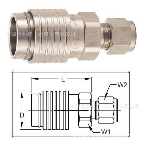 Parker NSS系列紧凑无泄漏不锈钢快速接头NSS-501-8MA