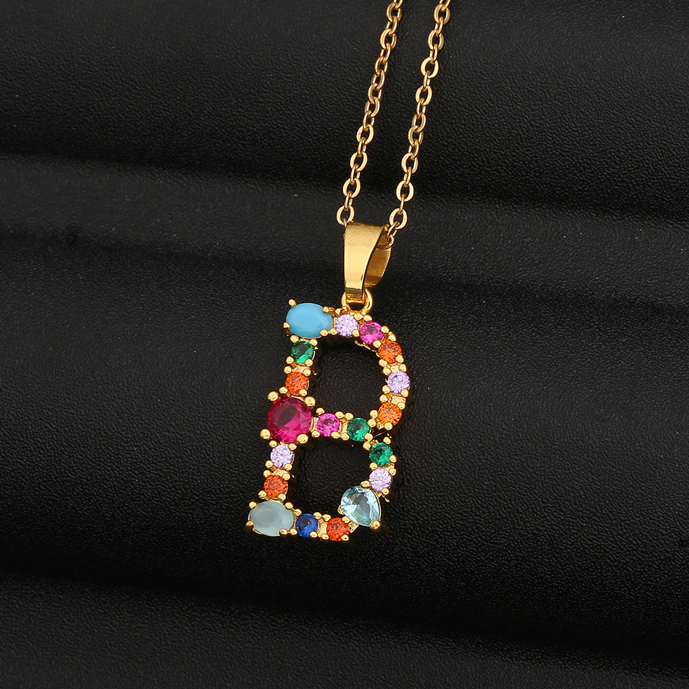 new fashion color zircon necklace