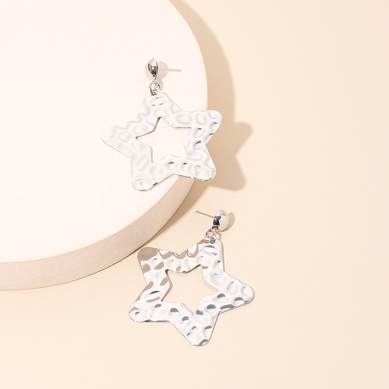 9g Weight Earrings Classification Wedding, Travel, Birthday, Festival Occasion Women'S Gender Gold, Silver Color Simple Love Star Retro Earrings Wholesale Nihaojewerly 13