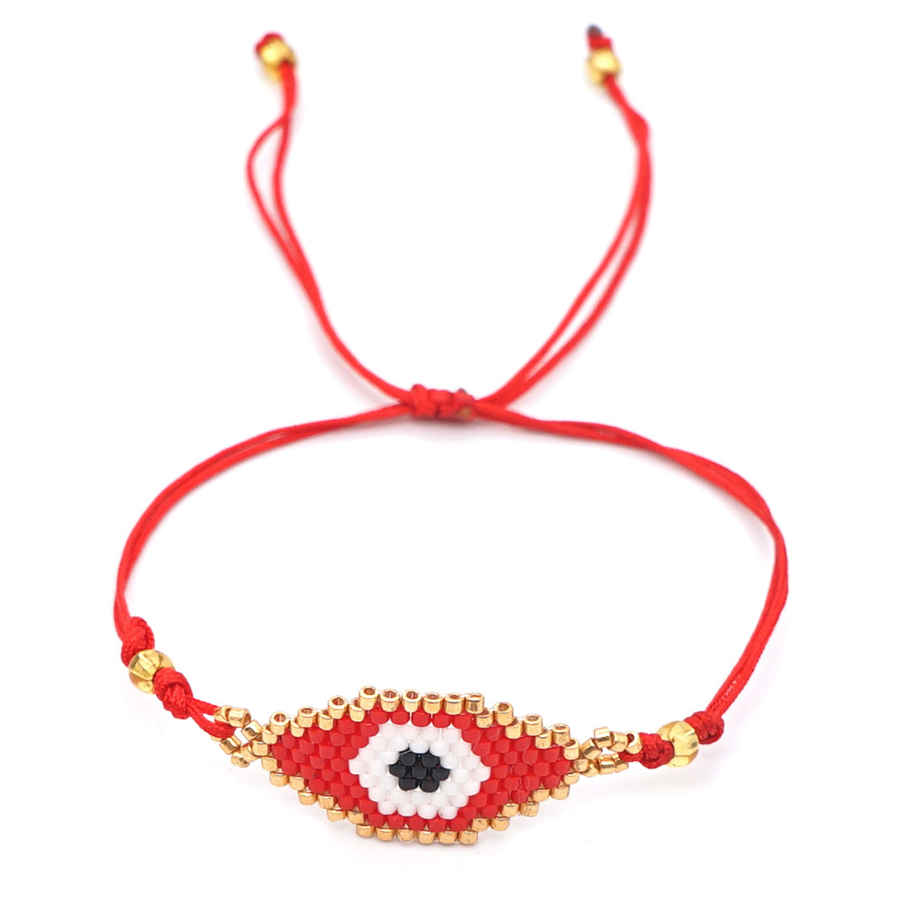 Fashion Geometric Devil's Eye Beaded Alloy Rope Knitting Bracelets display picture 4
