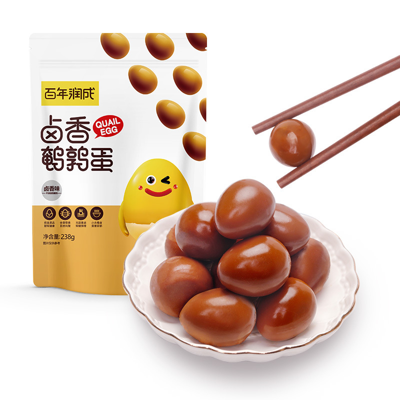 百年润成238g卤香鹌鹑蛋  去壳卤香鹌鹑蛋|ru