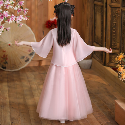 Girls fairy dresses kids hanfu Ru wind children ancient folk wear ancient costume dress baby girl Chinese skirt outfit antiquities 