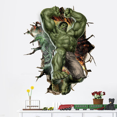 2266 foreign trade hot selling 3D three-dimensional Hulk decorative painting Marvel wall stickers children's room decoration stickers wholesale