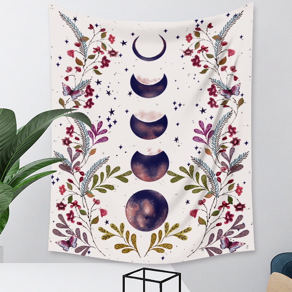 Bohemian Style Moon Phase Pattern Room Decoration Tapestry Wholesale Nihaojewelry display picture 7