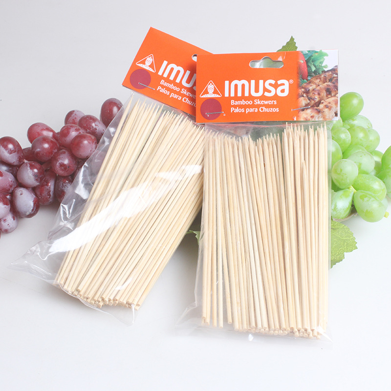 Directo de fábrica BARBACOA Barbacoa palo de algodón de azúcar palo de bambú desechable barbacoa pinchos barbacoa aguja barbacoa herramienta palo