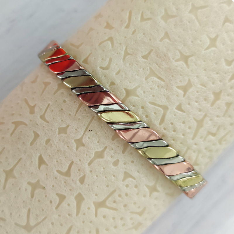 1 Piece Quantity Simple Style Classic Style Color Block Copper Magnetic Men's Bangle Men Cuff & Bangle