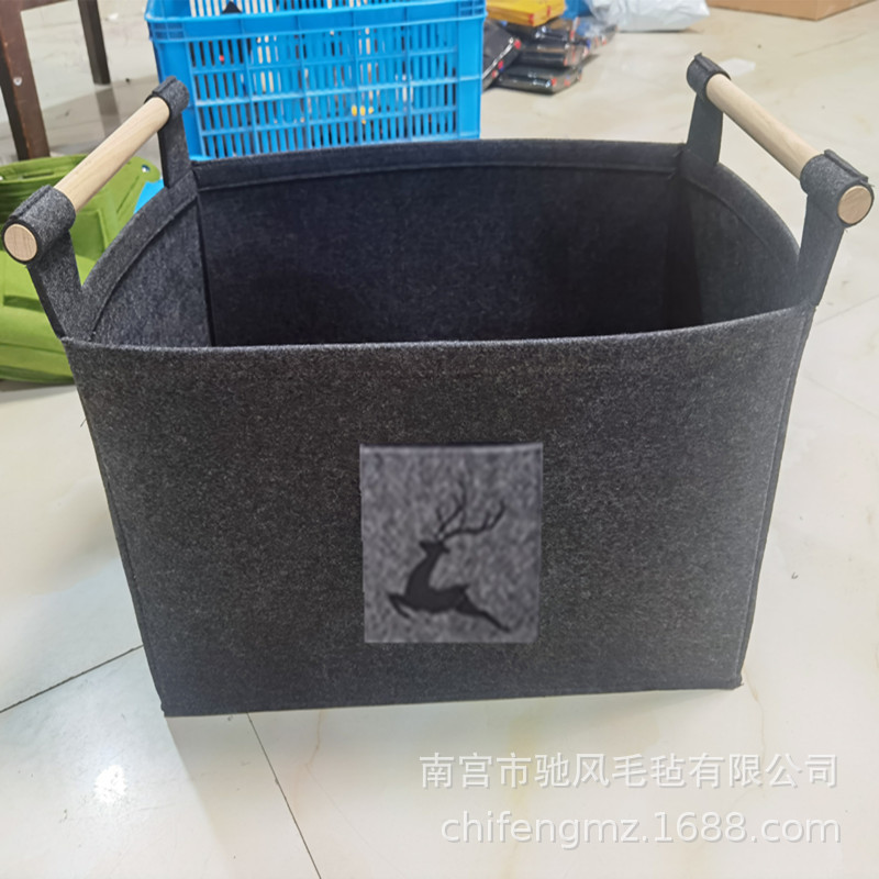 Manufactor supply felt Storage baskets Dirty clothes Storage basket firewood Storage box handle Storage baskets support customized