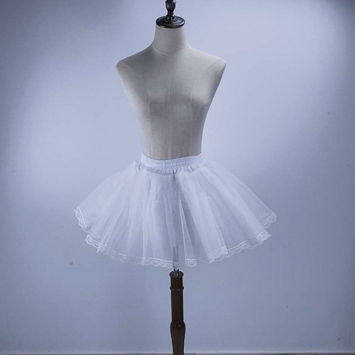 Three layers of hard mesh and soft support with lace and boneless children's panniers for performance girls' tutu skirt bottom panniers