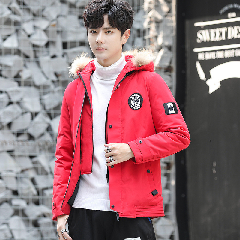 2020冬款棉衣男青少年韩版休闲保暖外套连帽毛领棉袄厂家直销批发|ms