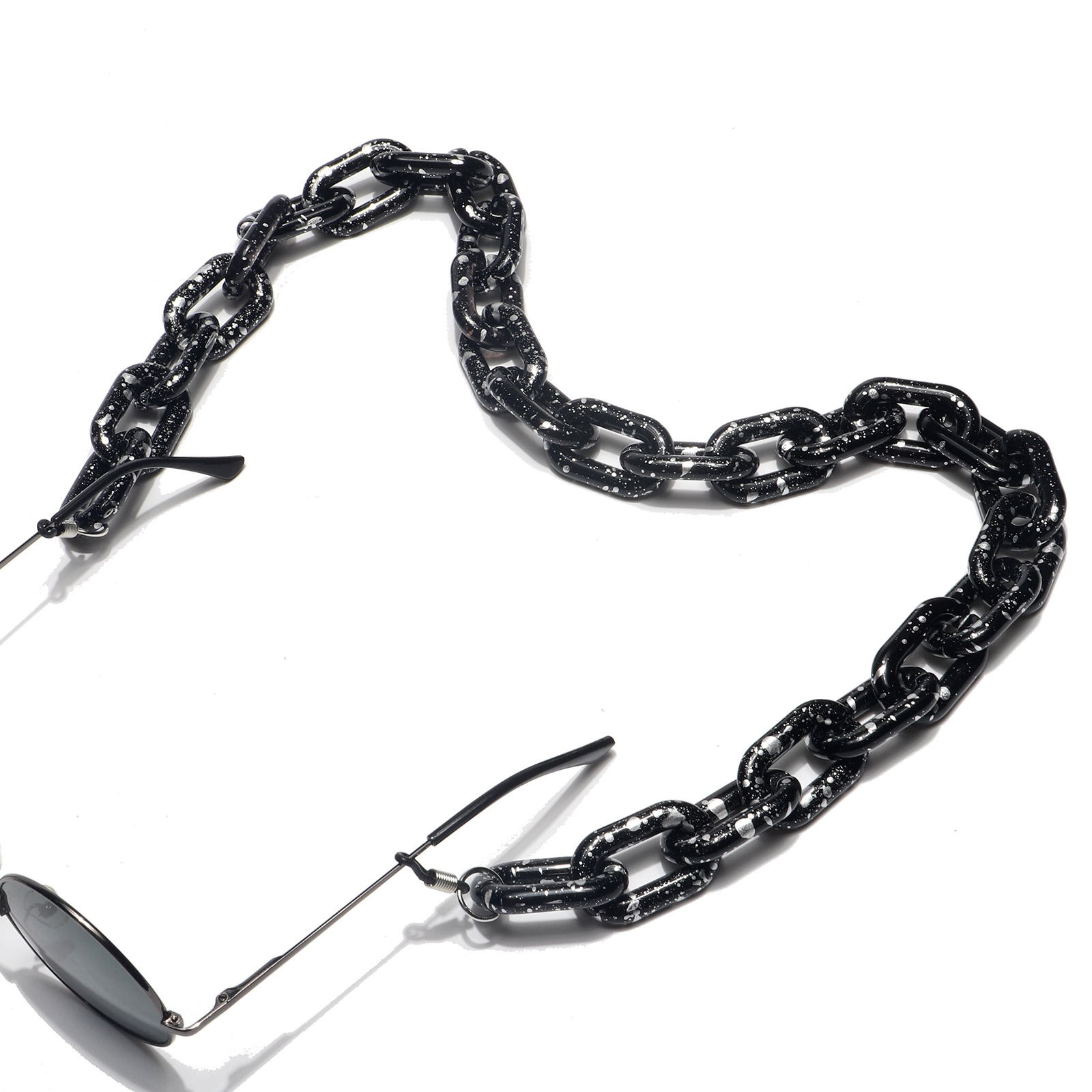 45g Weight Plastic Material White, Black Color Acrylic Glasses Chain Simple Retro Thick Glasses Rope Fashion Glasses Chain Wholesale Nihaojewelry 3